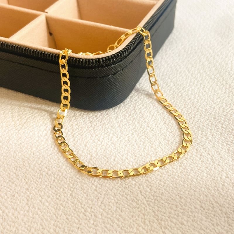 PULSEIRA MASCULINA FINA DIAMANTADA 4MM 21CM