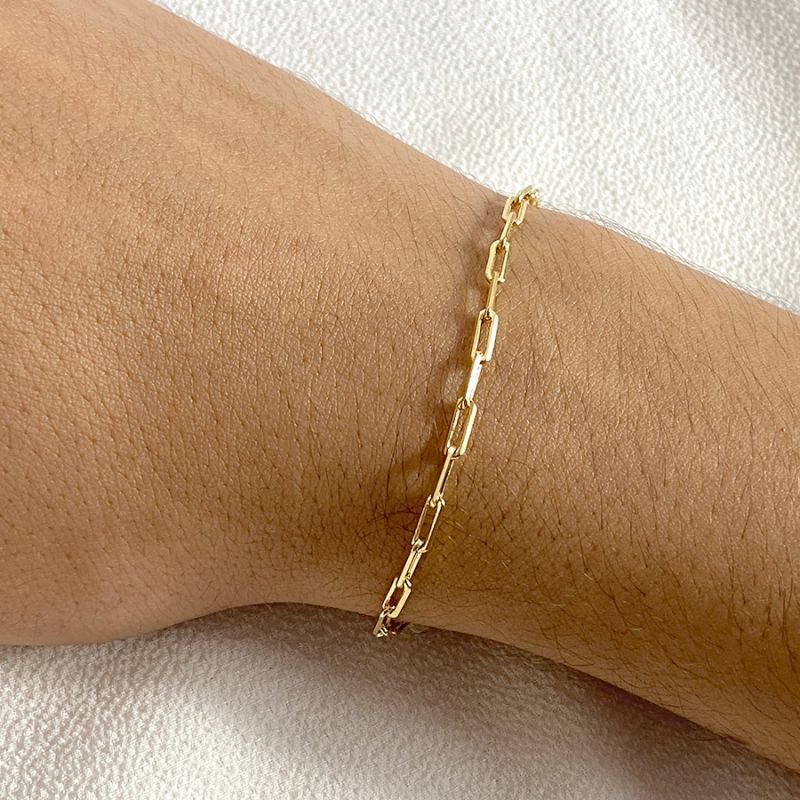 PULSEIRA MASCULINA MALHA CARTIER 3MM 21CM